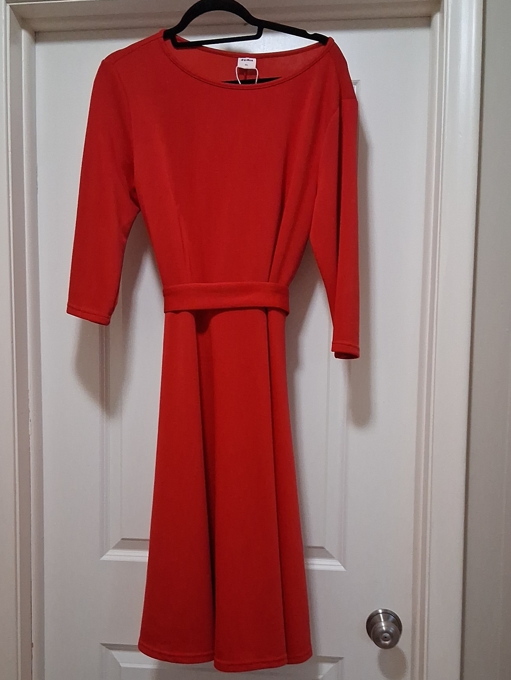 Rumia Midi Fit-and-Flare Dress with Belt